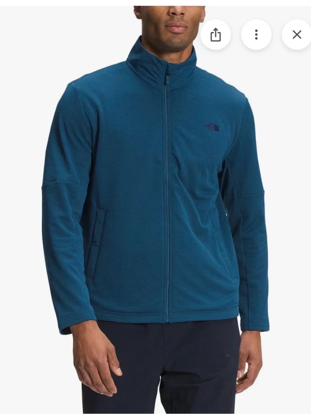 The North Face Men's Wayroute Teal Zip-Up Performance Jacket